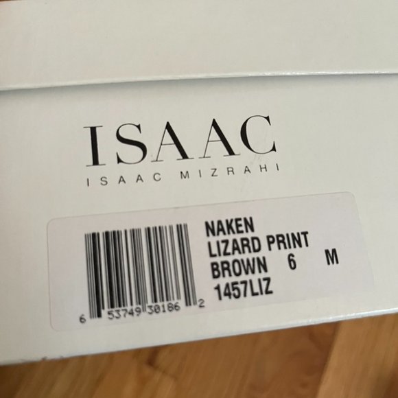 Vintage Isaac Mizrahi Lizard Print Slingback Sandals - Picture 10 of 16